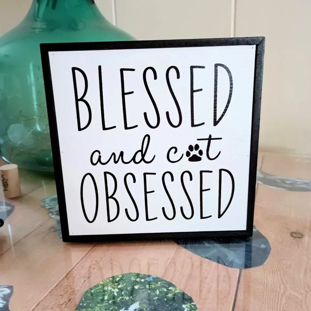 Home Decor Wall Accessory Cat Art Sign